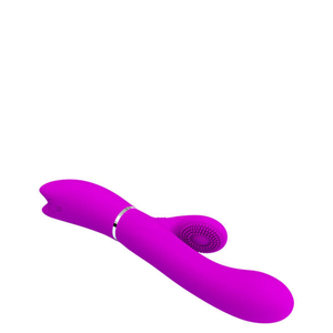 Vibrador Recarregável ponto G Com Estimulador Clitoriano Com Movimento de um Lado Para Outro-BI-014938