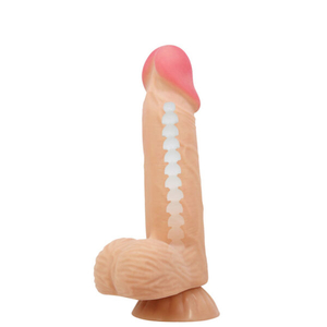 Pênis Realístico 21,8 cm, com Camada de Dupla Densidade, Possui Escroto, Veias Salientes e Ventosa-BW-008106NRG - U