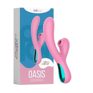 Oasis vibrador clitoriano e vaginal, recarregável rosa-IM0429 - U