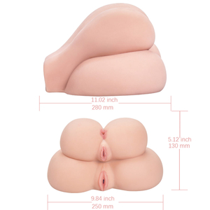 Masturbador em formato bumbum com 2 orifícios vagina e 1 ânus - MAGICAL KISS CÓDIGO: MA148