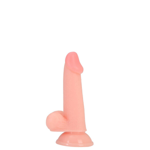 Prótese Realística com Glande, Corpo Liso, Escroto e Ventosa – ALEX DILDO – DI-138