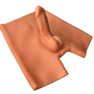 Cinta Peniana Estilo Short com Pênis Realístico com Escroto, Veias Salientes e Glande – Dildo Underwear – CP-040 - U