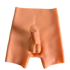 Cinta Peniana Estilo Short com Pênis Realístico com Escroto, Veias Salientes e Glande – Dildo Underwear – CP-040