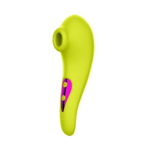 Euphoria vibrador de estimulo clitoriano simula sexo oral amarelo e rosa-IM0421