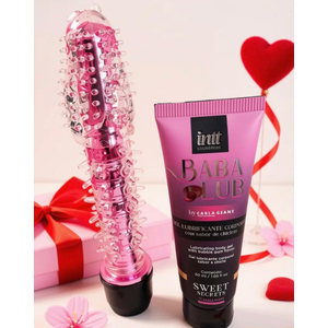 Kit Vibrador multivelocidade+Lubrificante Babalub sabor chiclete-SLH-01-1 - U