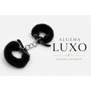 Algema em Couro com capa de Pelucia Preta-AP-01 - U