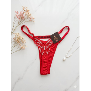 Tanga Borboleta com Dizeres Bordado-43413