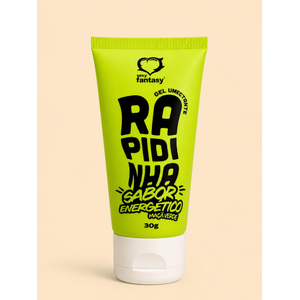 Gel Umectante Lubrificante Rapidinha Sabor Energético Maça Verde 30g-4034 - U - U