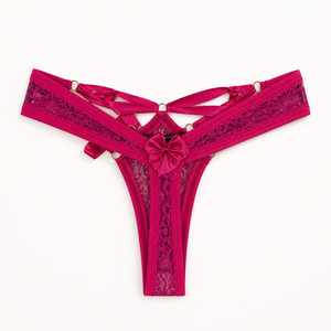 Tanga fitas de cetim rosa (pink)-BI-0100 - U