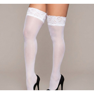 Meia 7/8 simples com renda-Y2147SE - BRANCA