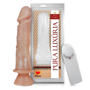 PROTESE Pênis com Vibro e Ventosa - 18cm X 4,4cm Referência: PV023