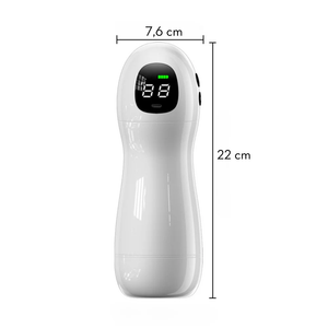 MASTURBADOR MLAN6449 VIBRA SUGA GEME BRANCO RECAREGAVEL