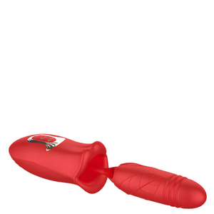 VIBRADOR LR222 Recarregável Formato Boca com Penetrador e Movimentos de Vai e Vem – GOOD VIBE TOY