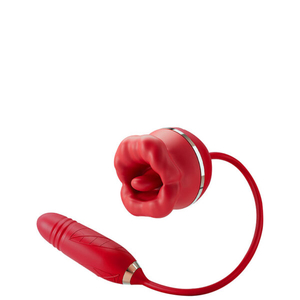 VIBRADOR EC-026 RECARREGAVEL FORMATO BOCA COM LINGUA. Possui 5 MODO DE  vibração e LINGUA