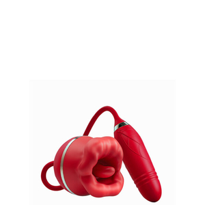 VIBRADOR EC-026 RECARREGAVEL FORMATO BOCA COM LINGUA. Possui 5 MODO DE  vibração e LINGUA