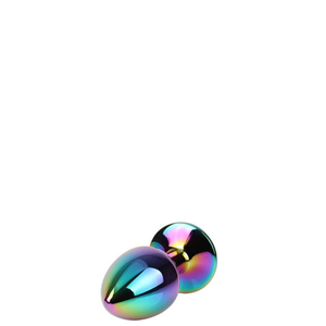 PLUG Anal Pequeno em Metal Furta-cor – CHISA MATRIX MONT RAINBOW MEATL GEM PLUG S – AP-100