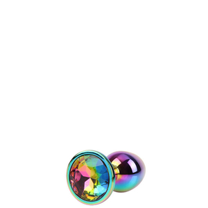 PLUG Anal Pequeno em Metal Furta-cor – CHISA MATRIX MONT RAINBOW MEATL GEM PLUG S – AP-100