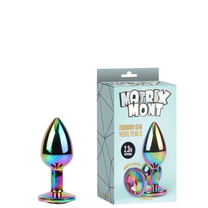 PLUG Anal Pequeno em Metal Furta-cor – CHISA MATRIX MONT RAINBOW MEATL GEM PLUG S – AP-100