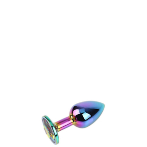 PLUG Anal Pequeno em Metal Furta-cor – CHISA MATRIX MONT RAINBOW MEATL GEM PLUG S – AP-100