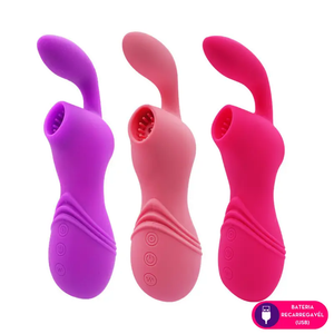 Vibrador e estimulador clitoriano com Tecnologia de Vibroar MVSO1056