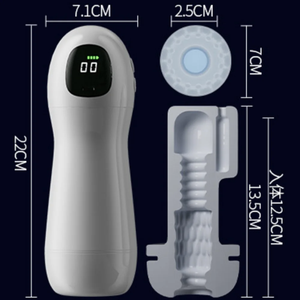 MASTURBADOR MLAN6449 VIBRA SUGA GEME BRANCO RECAREGAVEL