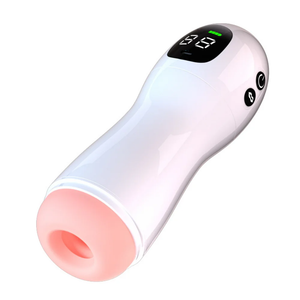 MASTURBADOR MLAN6449 VIBRA SUGA GEME BRANCO RECAREGAVEL