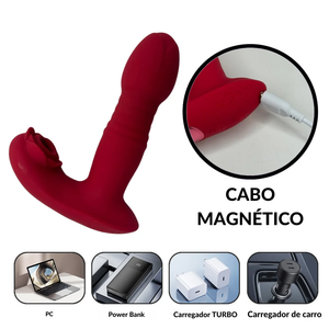 VIBRADOR MLPP3411 VAI VEM VERMELHO ESTMULADOR CLIT. APLICATIVO