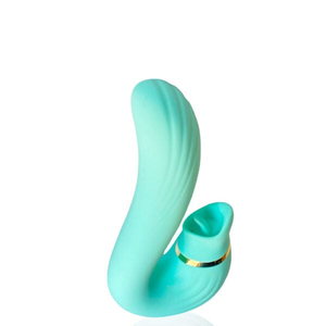 VIBRADOR Recarregável Ponto G com Estimulador Clitoriano e Função de Aquecimento – LR-212