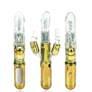 VIBRADOR Rotativo Recarregável com Estimulador Clitoriano e Penetrador Anal – WOMEN G-SPOT STIMULUS – RB-100