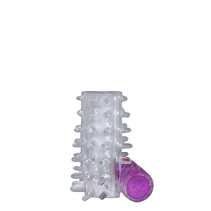 MEIA CAPA PENIANA COM CAPSULA VIBRATORIA E SERDAS Produto: 8x2x2 cm Diâmetro: 2 cm Utiliza:  2 baterias
