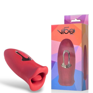 VIBRADOR Recarregável que Simula Beijo Francês Formato Boca com Língua – GOOD VIBE TOYS – LR-220