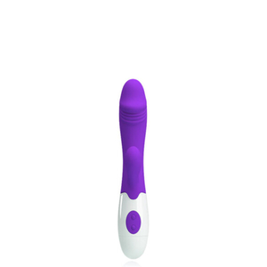 VIBRADOR com Ponta em Formato de Glande com Estimulador Clitoriano 10 VIBRAÇÕES A PILHA 3R