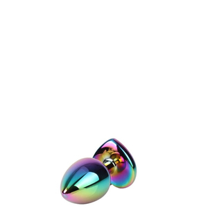 PLUG Anal Médio em Metal Furta-cor Base Formato Coração – CHISA MATRIX MONT RAINBOW HEART GEM PLUG M – AP-103