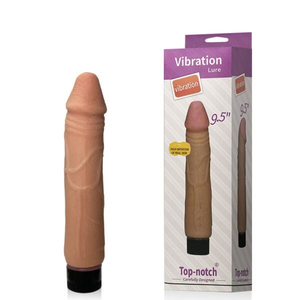 PROTESE Pênis Realístico 22,5 cm com Vibração Multivelocidade, Possui Glande e Veias – VIBRATION LURE – DI-021