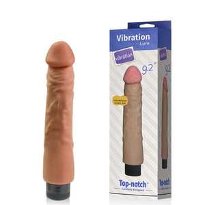 PROTESE Pênis Realístico 22 cm com Vibração Multivelocidade, Possui Glande Saliente e Veias – VIBRATION LURE – DI-023
