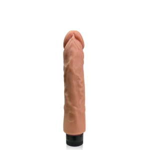 PROTESE Pênis Realístico 22 cm com Vibração Multivelocidade, Possui Glande Saliente e Veias – VIBRATION LURE – DI-023