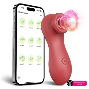 Estimulador com tecnologia de vibroar em formato de boca por aplicativo MLPP1535