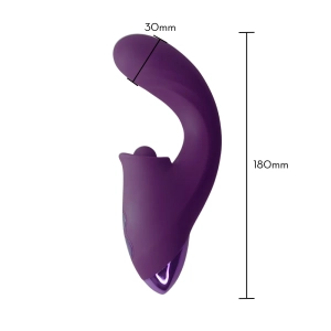 Vibrador com estimulador clitoriano por pulsação MLVE7452