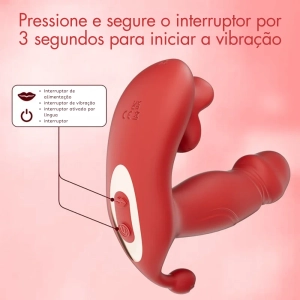 Vibrador vai e vem 3 em 1 por aplicativo MLPP3412