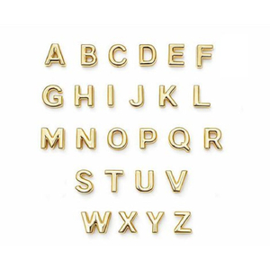 LETRA do Alfabeto em Metal Dourado para Lingerie Personalizada – Venda por Unidade