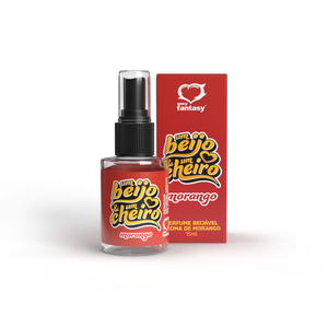 PERFUME BEIJÁVEL - UM BEIJO E UM CHEIRO MORANGO - 15ML