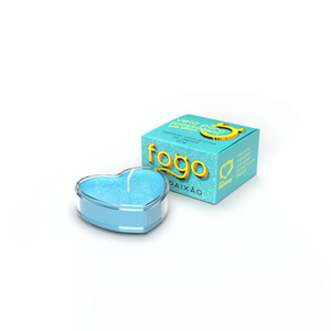 VELA DE MASSAGEM BEIJÁVEL - FOGO DA PAIXAO GLITTER MENTA - 20G