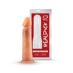 PÊNIS REAL DICK ULTRA REALÍSTICO S/ ESCROTO MAÇIÇO - 18,5 X 4,2 CM