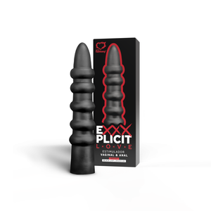 ESTIMULADOR VAGINAL E ANAL - EXXXPLICIT LOVE BLACK LIST MACIÇO - 21 X 3,5 CM