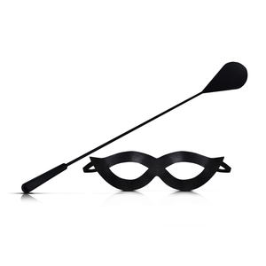 KIT CHICOTE COM MÁSCARA SIMPLES PRETO - 44 CM