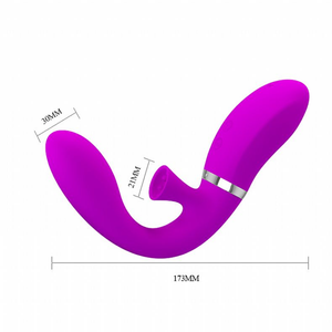 VIBRADOR DE PONTO G E CLITÓRIS COM FUNÇÃO DE SUCÇÃO - MAGIC FINGER