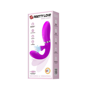 VIBRADOR DE PONTO G E CLITÓRIS COM FUNÇÃO DE SUCÇÃO - MAGIC FINGER