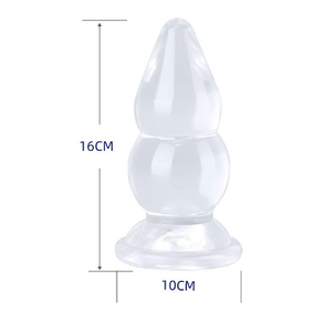 PLUG ANAL EM SILICONE - ESCALONADO - 16,0 X 10,0 CM