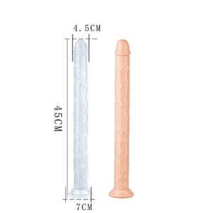 PÊNIS REALÍSTICO EM SILICONE COM VENTOSA - 45,0X4,5 CM