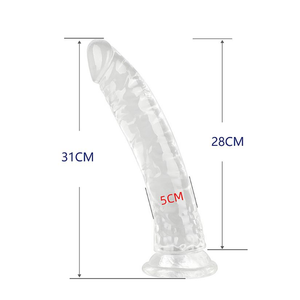 PÊNIS REALÍSTICO EM SILICONE COM VENTOSA - 32,0 X 5,0 CM